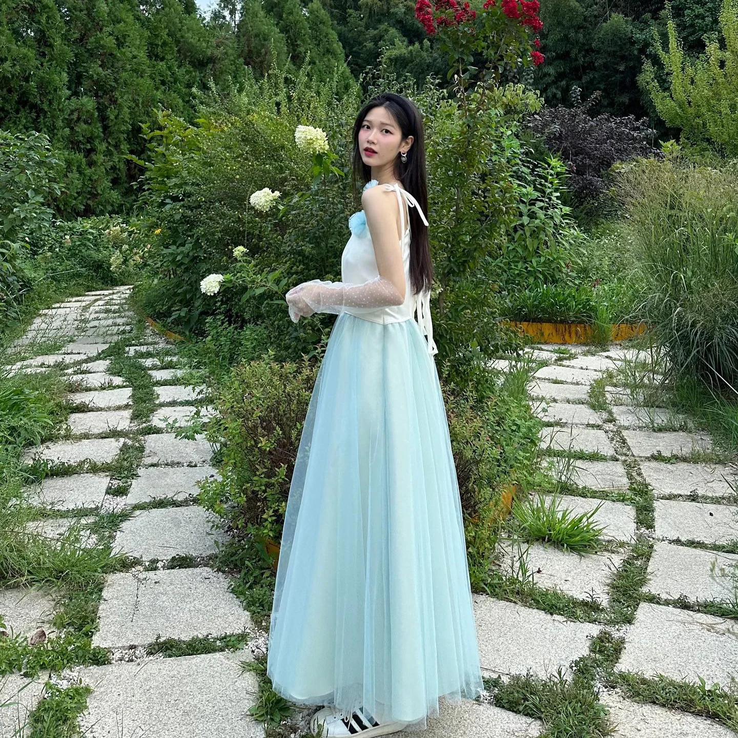 OEING-Robes de soirée de jardin coréennes pour femmes, longueur au sol, robe de Rhélégante, quelle que soit la fête de la mariée, chérie