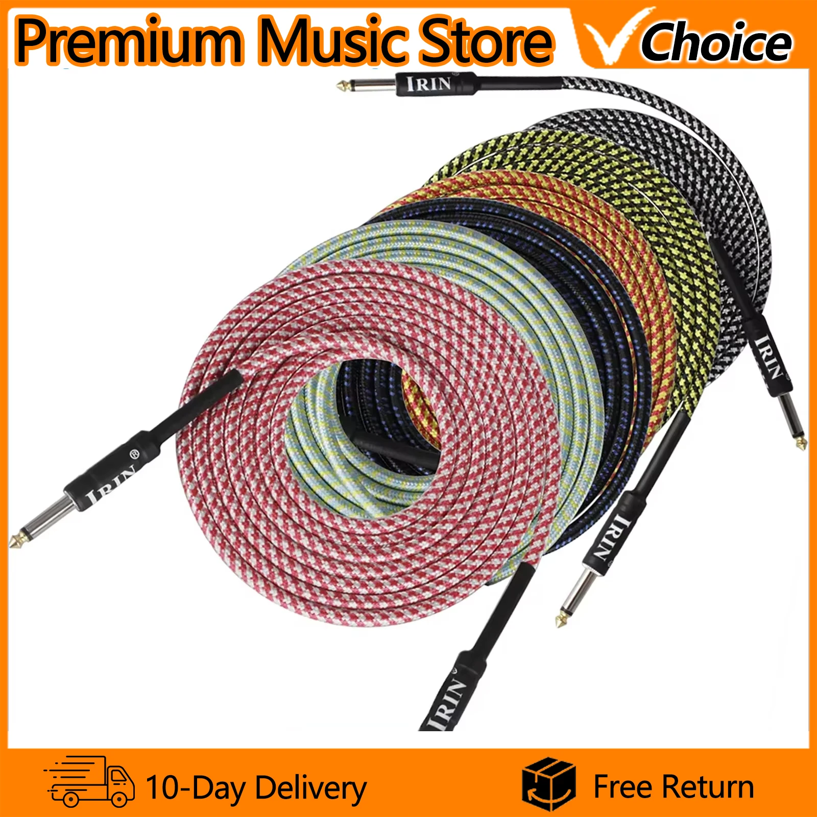 IRIN 3M Gitarrenkabel Saiteninstrument Zubehör Kein Lärm Audio Drahtkabel Musikinstrument Teile für E-Gitarre Bass