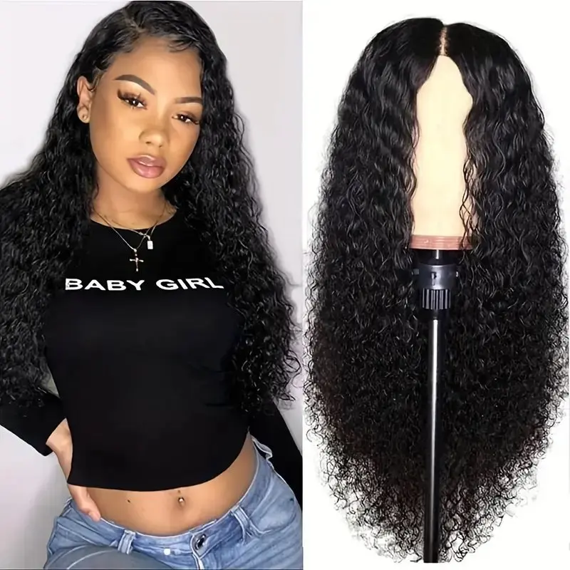 Rosabeauty HD 13X6 Transparent Deep Wave 250 Density Lace Frontal Wigs Water Curly  30 40 Inch Front Human Hair Wig For Women