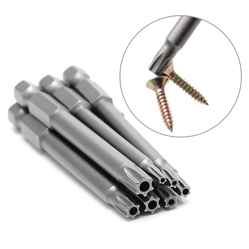 High 7Pcs 75mm T8-T30 Torx Screwdriver Bit 1/4 Inch Shank