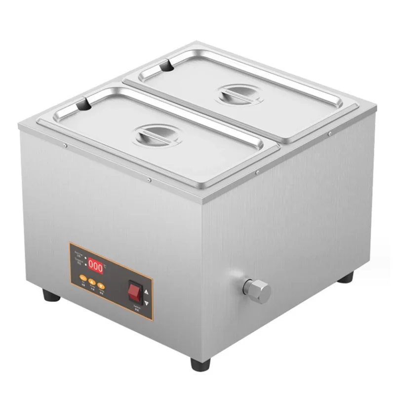 Chocolate Cheese Melting Machine Waterproof Commercial Single Double Hot Pot Boiler Dipping Cylinder  Pan Warmer Electric Melter