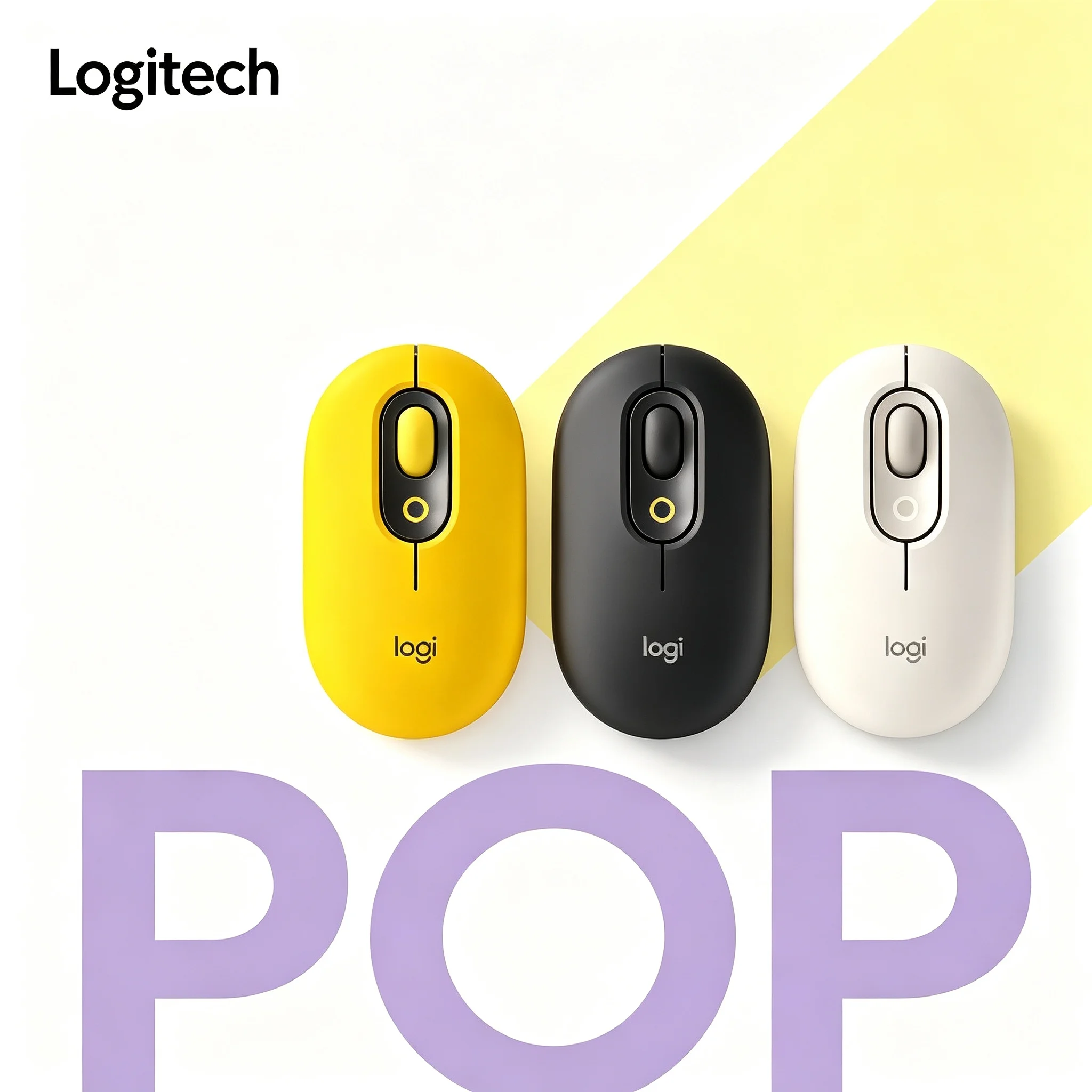 Matte Logitech POP Wireless Bluetooth Silent Mouse Multi Device Connection Cute Color Mice For Computer Tablet Notebook