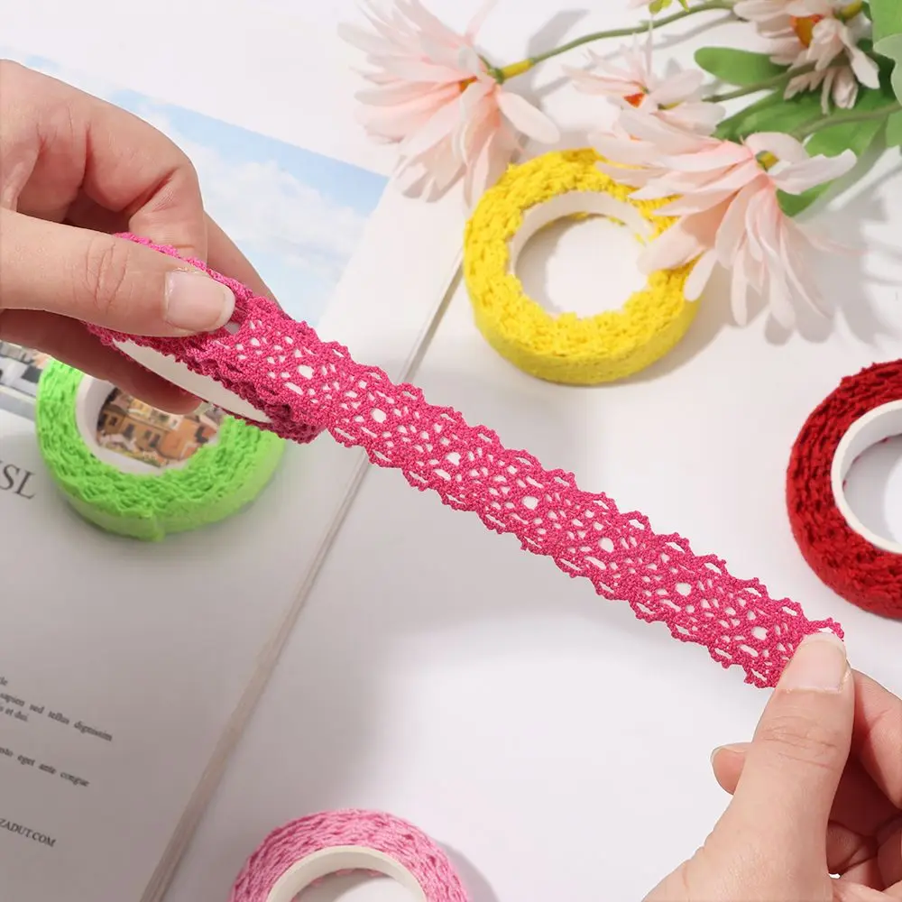 2Yards/pc Wedding Decor DIY Craft Embroidery Lace Fabric Trim Cloth Tape Lace Tapes Sticker Trimming Ribbon