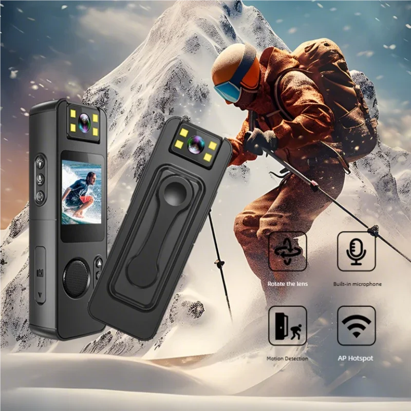 

Outdoor recorder Sports camera Removable magnetic back clip high definition 1080p camera Rotatable with wifi