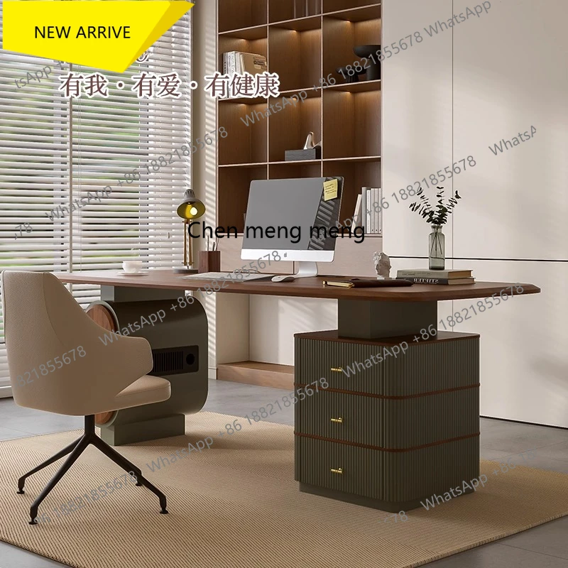 

M138 Vintage Style Computer Desk Home Office Desk Minimalist Design Executive Desk