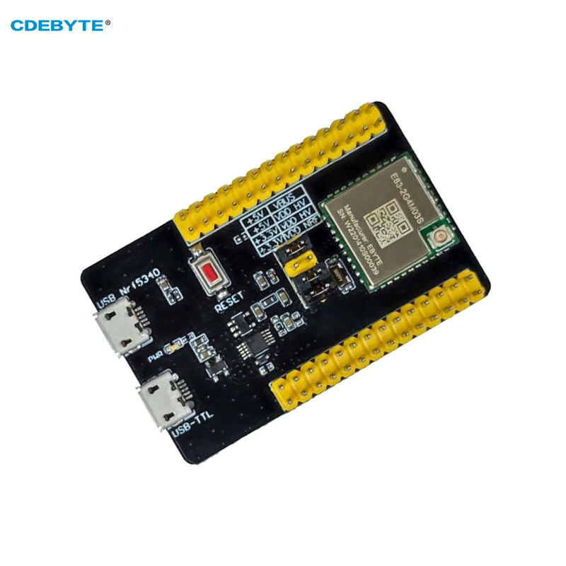 Test Board for 2.4Ghz nRF5340 Wireless RF Module CDEBYTE E83-2G4M03S-TB Lower Power 3dbm BLE5.2 PCB Antenna USB