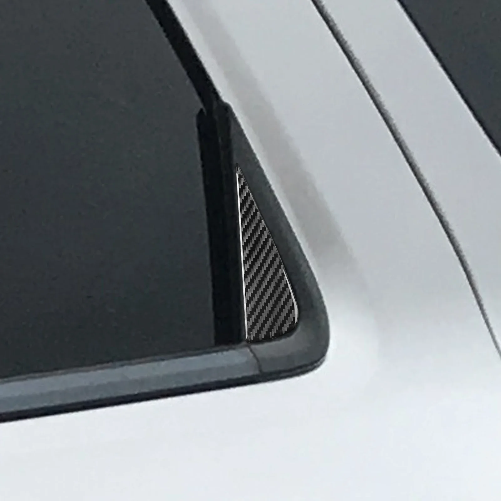 For Dodge Durango 2011-up Accessories Carbon Fiber Car Exterior Rear Door Corner Panel Trim Sticker Decoration