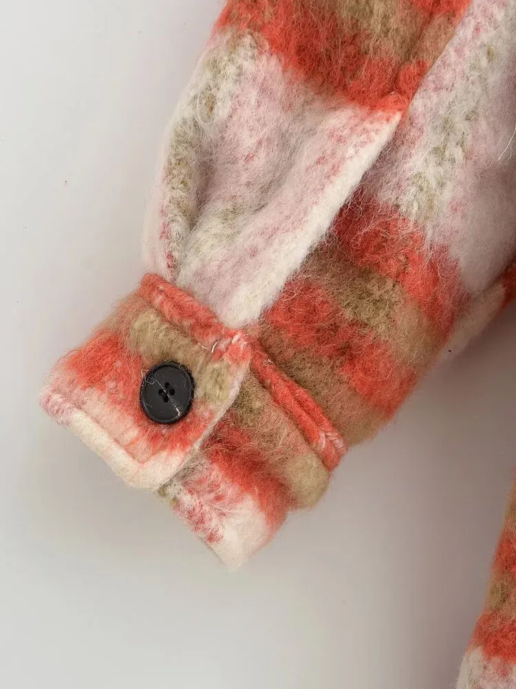 

HH женское модное однобортное шерстяное длинное пальто с длинными рукавами и лацканами и карманами, женское зимнее теплое клетчатое пальто