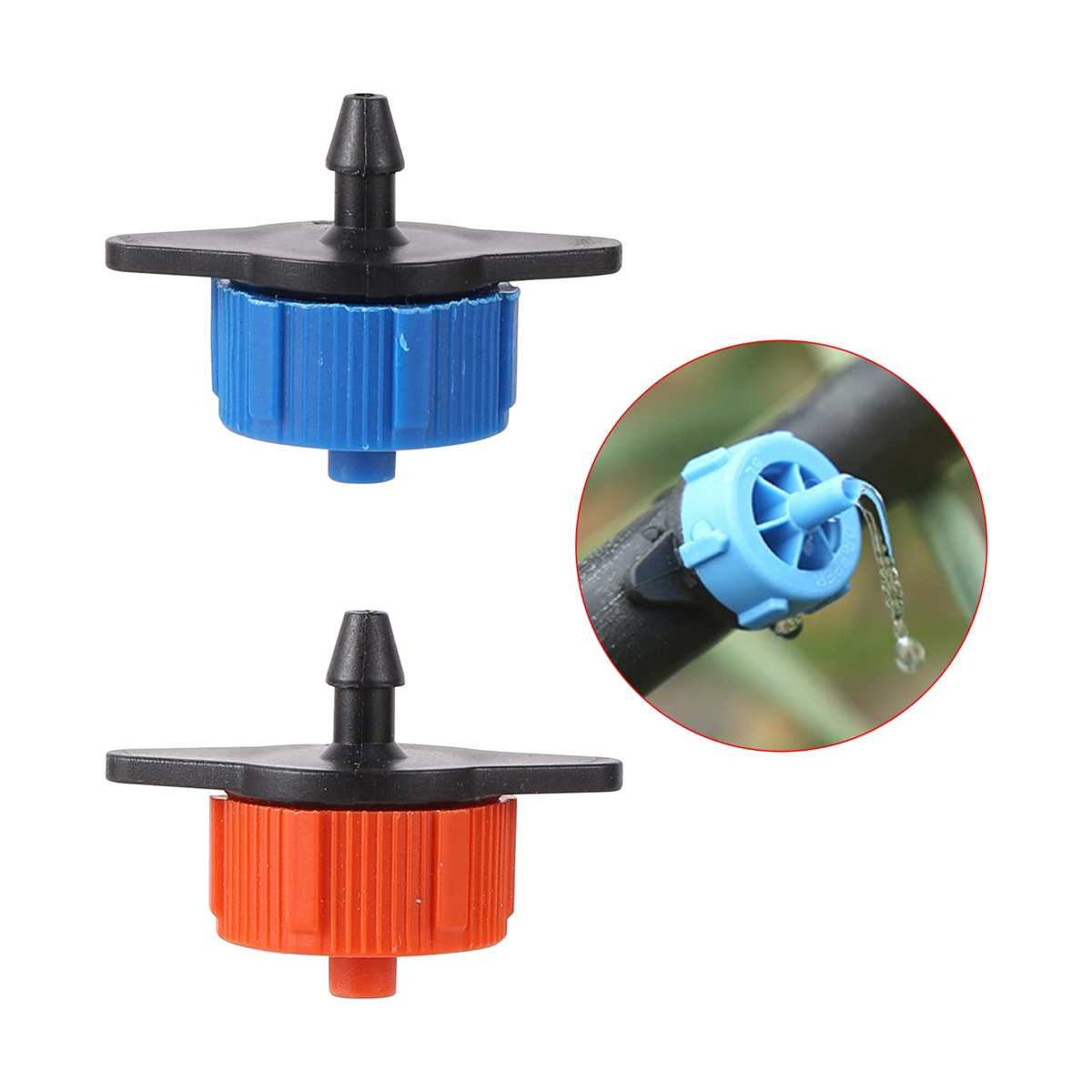 Water Flow Rate 4L/H 8L/H Steady Flow Drippers 4/7mm Interface Connector Garden Irrigation Pressure Control Emitters 10/100Pcs