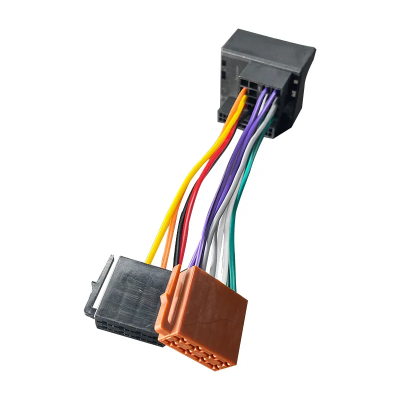 Automotive wiring harness applies Ford Citroen logo DVD audio wire harness ISO16P CD tail European standard FD05B.