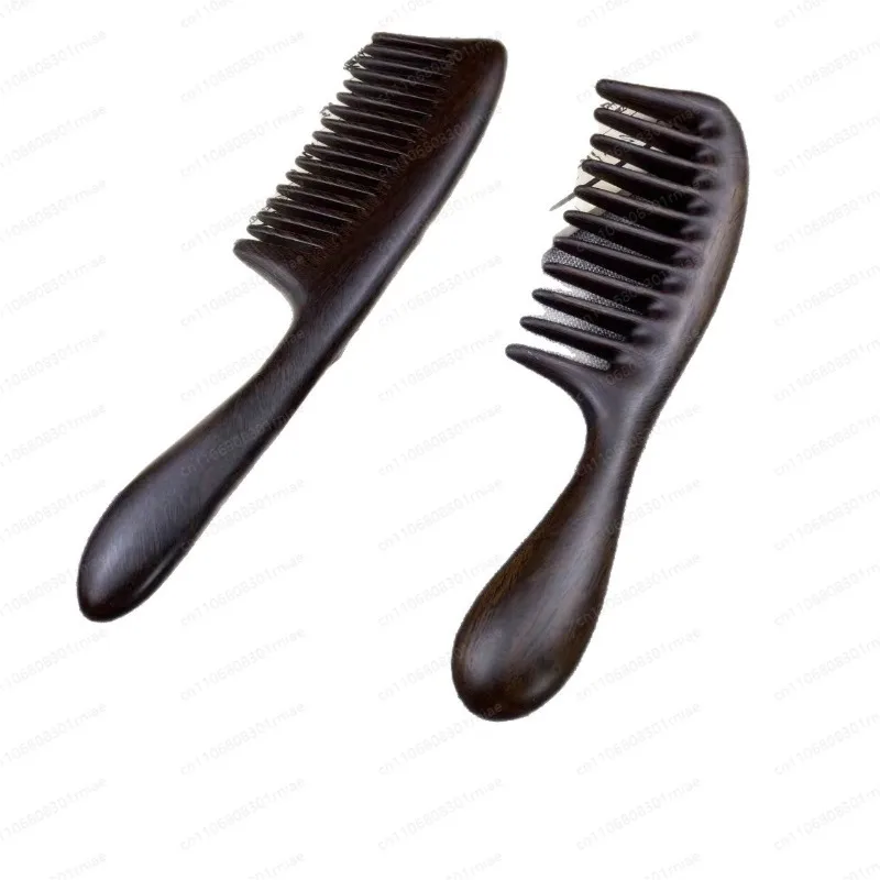 natural ebony massage  home large-toothed wood  massage wide tooth  wood curly hair wholesale