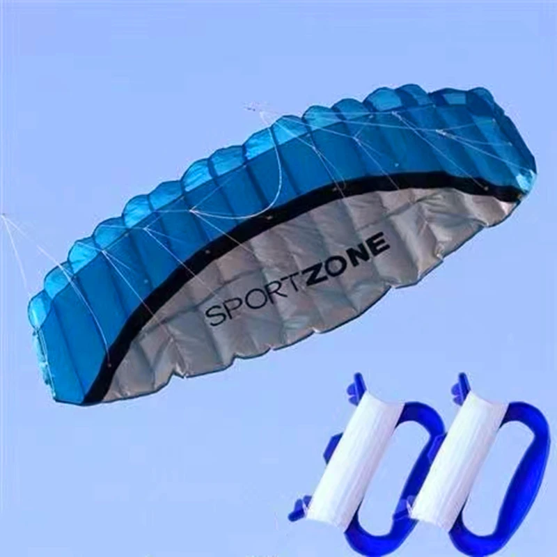 Darmowa wysyłka 2.5m podwójna linia kaskaderski latawiec miękki latawiec Parafoil kitesurf fly outdoor fun sports profesjonalne latawce chiński latawiec