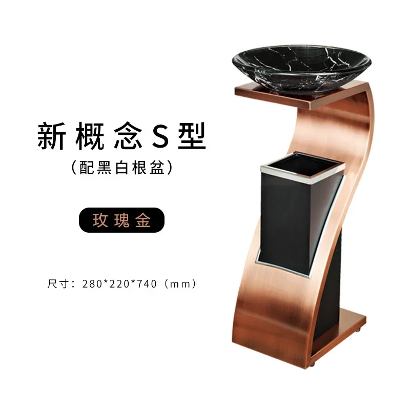 

Hotel Trash Can Lobby Vertical Commercial Stainless Steel With Ashtray Shopping Mall Hotel Lobby Corridor Aisle Dedicated