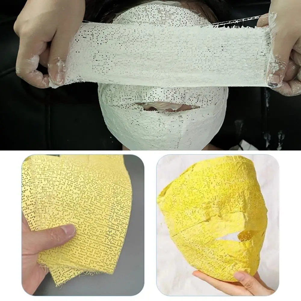 Water Activated Modeling Bandage Mask Non-Compressed Copper Ammonia Fiber Facial Lifting Wrap Rejuvenating Formula
