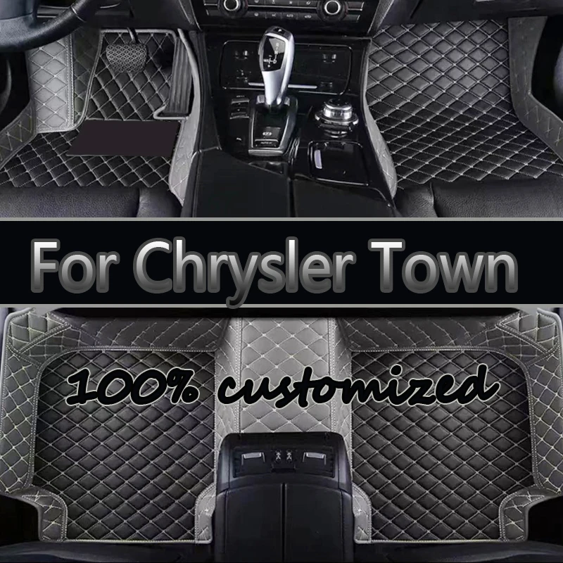 Car Floor Mat For Chrysler Town & Country 7 Seat 2013~2016 Waterproof Protection Pad Carro Rear Trunk Floor Mat Car Accessories