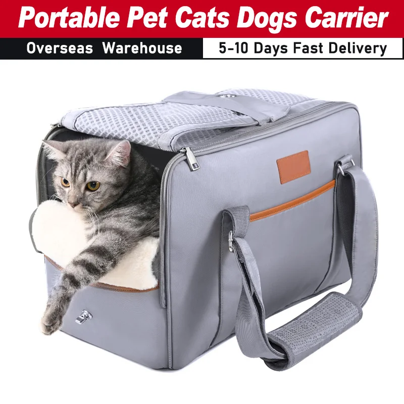 Portable Pet Cats Dogs Carrier Dog Pet Kennel Carrier Bag Pet Travel Dogs Carrier Designed for Travel Hiking Walking Outdoor