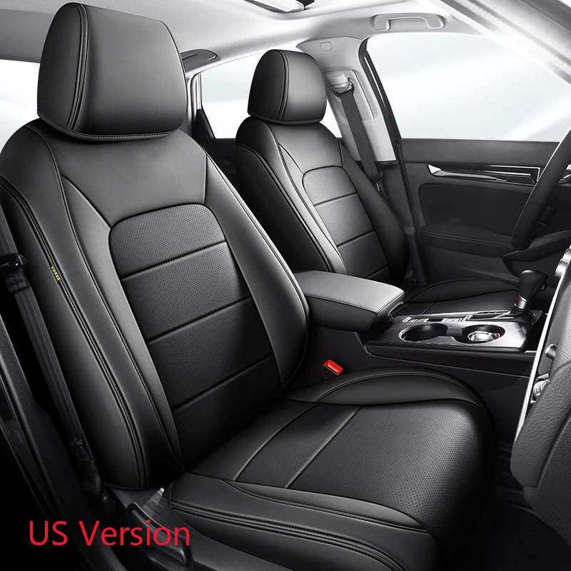 Custom Fit Car Seat Covers For Honda Civic US Version 2022-2024 Waterproof Leather Seat Cushion Protective Accessories-Full Set