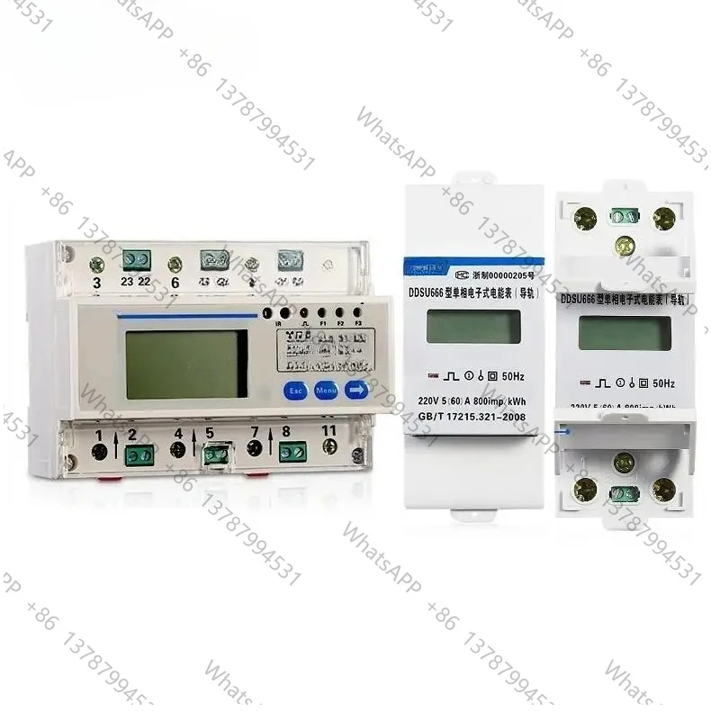 Multifunction Power Meter Programable V,A,W,KWH,VAR, RS485 Energy Meter 1 / 3 Phase 220V 380V Digital Watt-hour Meter CHNT