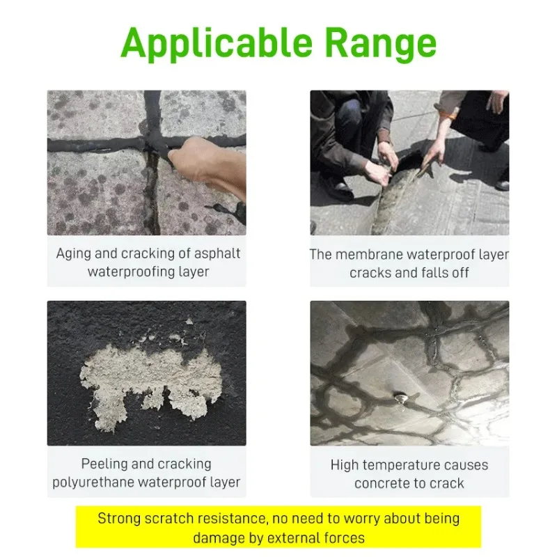Caulking adhesive, exterior roofing, asphalt, waterproofing, leakage plugging, coating, polyurethane waterproofing material