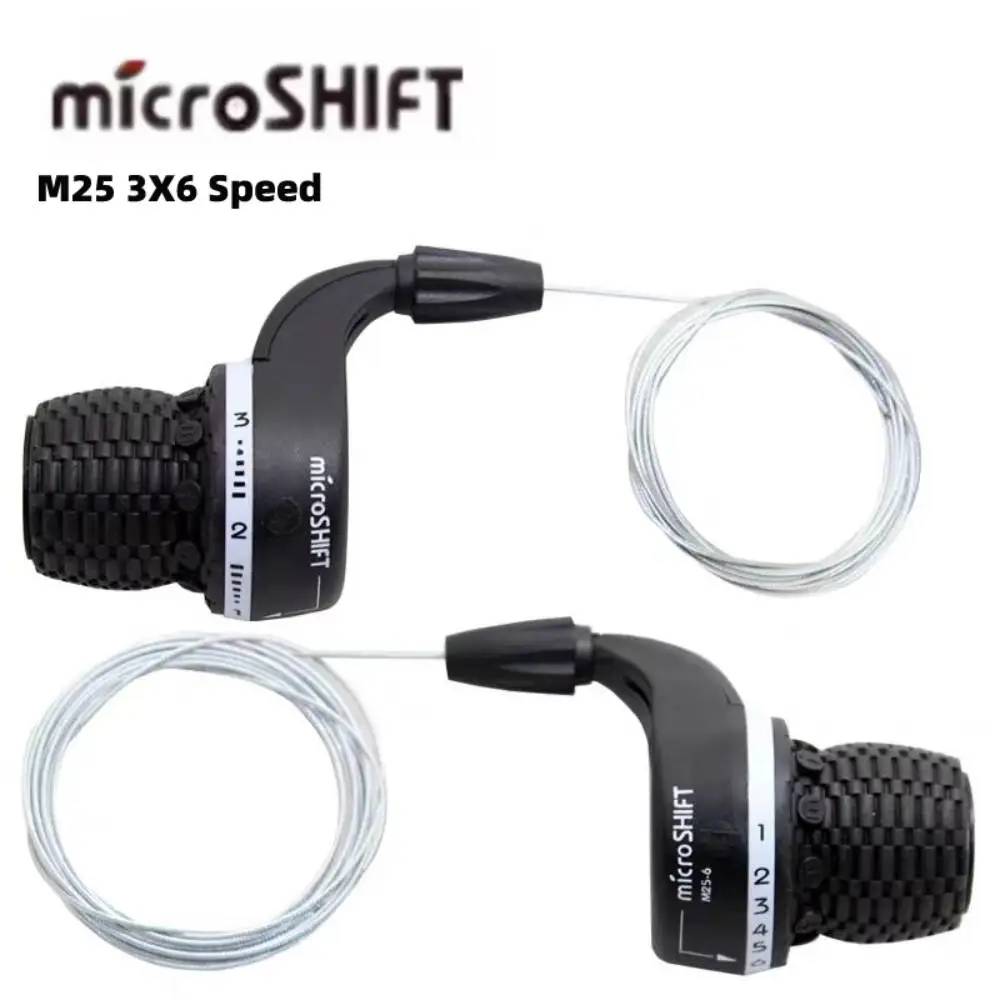 MicroSHIFT M25 Twist Shifter 3x5/6/7/8 Velocidades 18/21/24 Velocidades Alavanca de Câmbio para Bicicleta MTB Bicicleta de Montanha Bicicleta Dobrável
