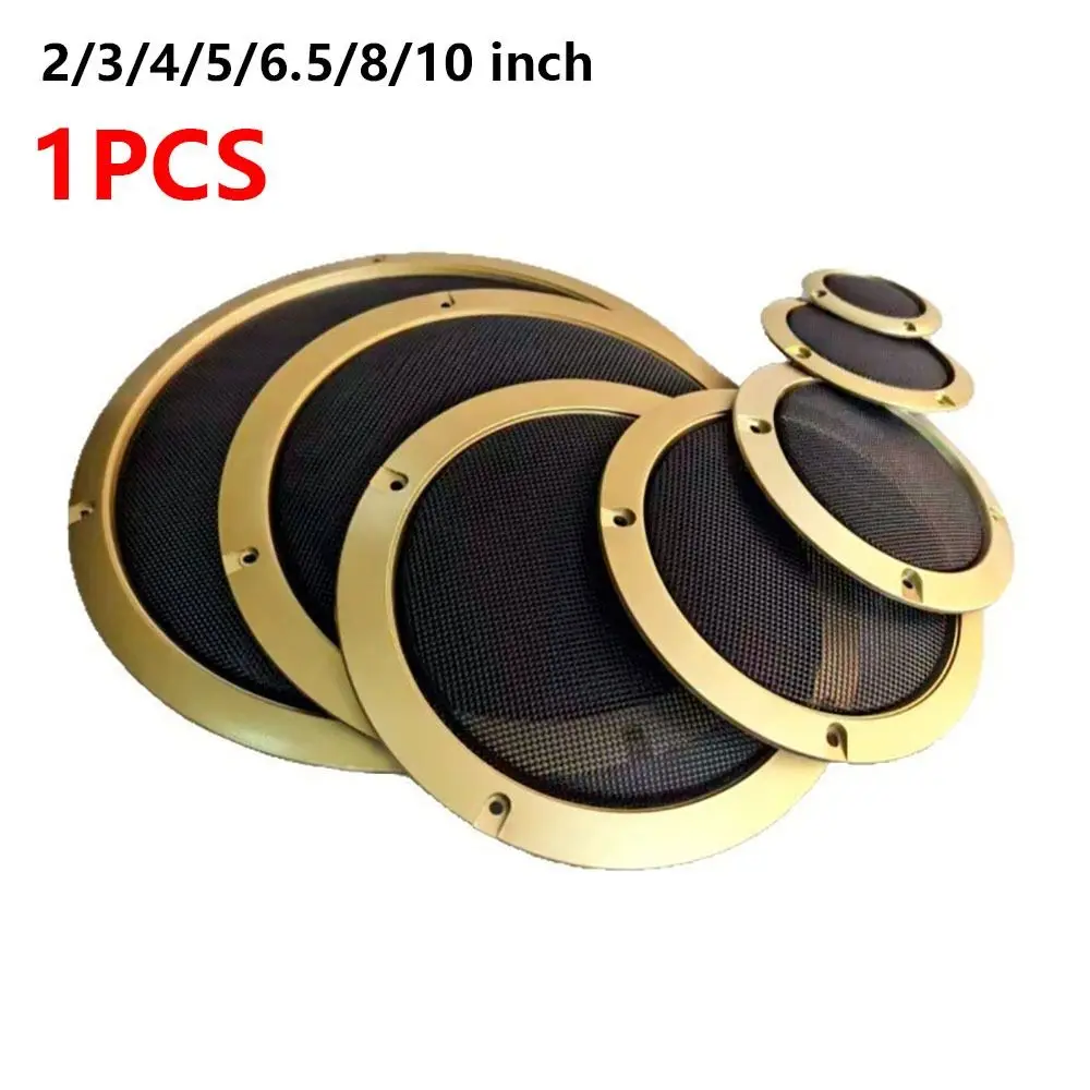1Pcs 2/3/4/5/6.5/8/10 inch Speaker Net Cover Metal Iron Wire Grilles Enclosure Speakers Plastic Frame High-grade Decorative Mesh