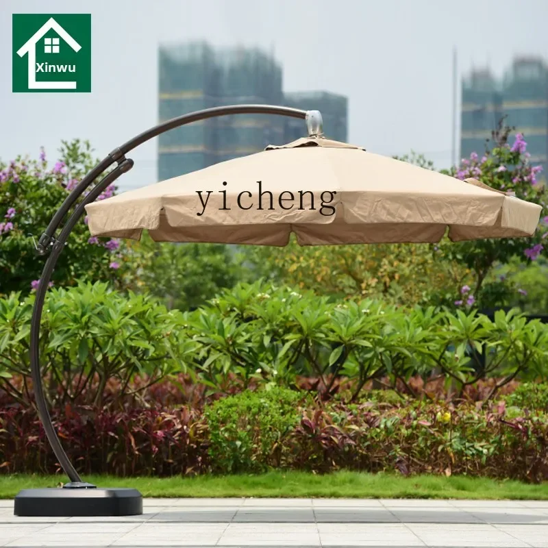 ZC outdoor parasol villa courtyard large parasol 3.5 meters Roman umbrella water tank base outdoor