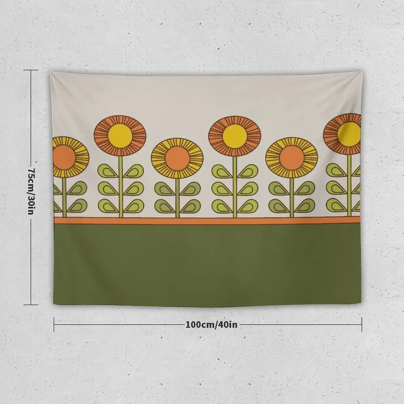 Seventies Sunflowers Tapestry Decor For Room Custom Decoration Pictures Room Wall Room Decoration Aesthetic Tapestry