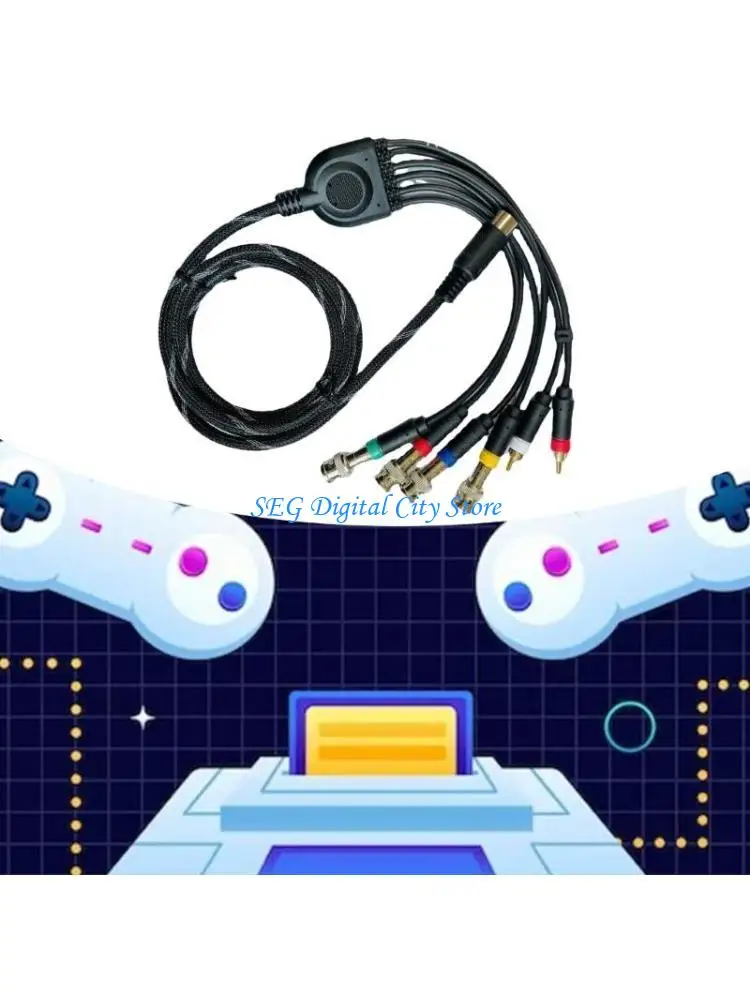 

U75B Component Cord ABS Component Composite Cable RGB/RGBS Cable for MD1 Consoles