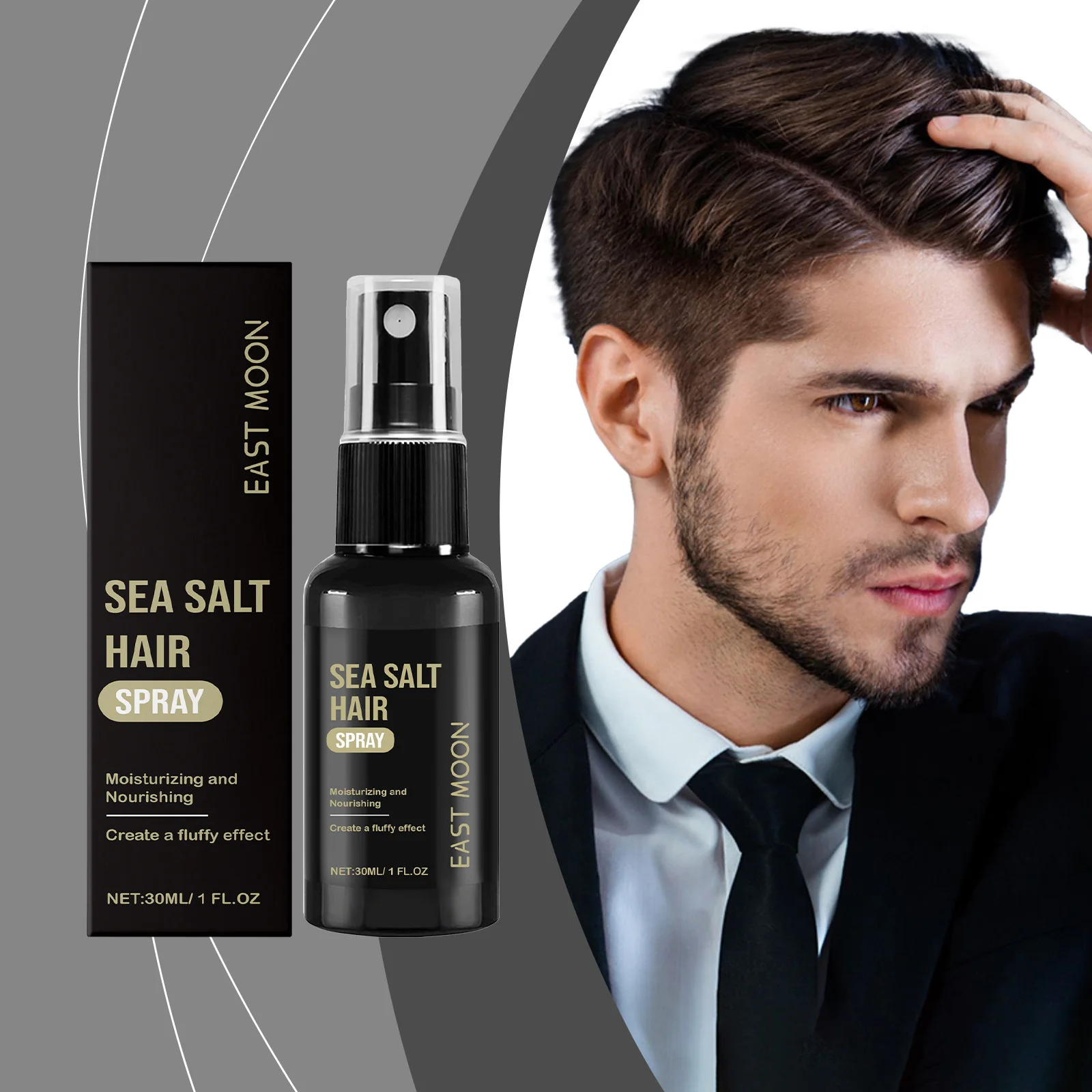 

Sea Salt Volumizing Hair Spray Fluffy Hair Lasting Refreshing Styling Spray Increase Their Elasticity Prevent Hair Breakage