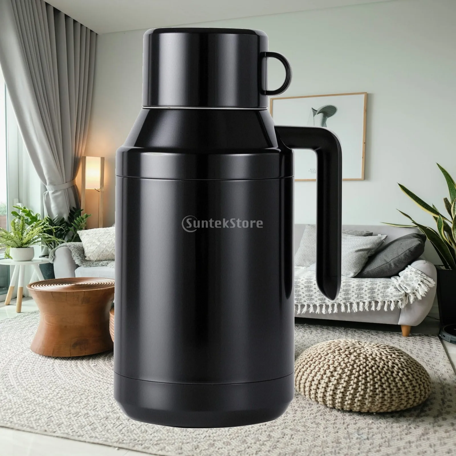 Vehicle-Mounted Hot Water Boiler | Temperature Maintenance, Car Kettle, Stainless-Steel Inner Liner, Car Kettle with Handle, for