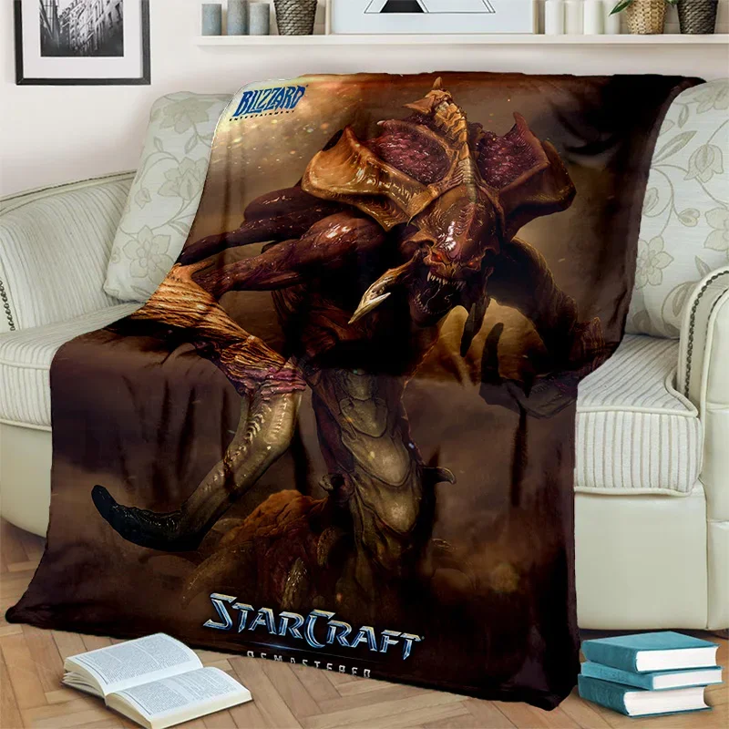 ثلاثية الأبعاد لعبة الرجعية StarCraft ألعاب بطانية ، لينة رمي بطانية للمنزل غرفة نوم أريكة تتحول لسرير نزهة السفر مكتب الراحة غطاء بطانية الاطفال