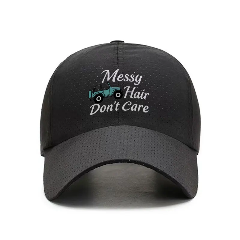 Messy Hair Dont Care Off Road Car Quick Dry Baseball Cap Adjustable Breathable Hat for Women