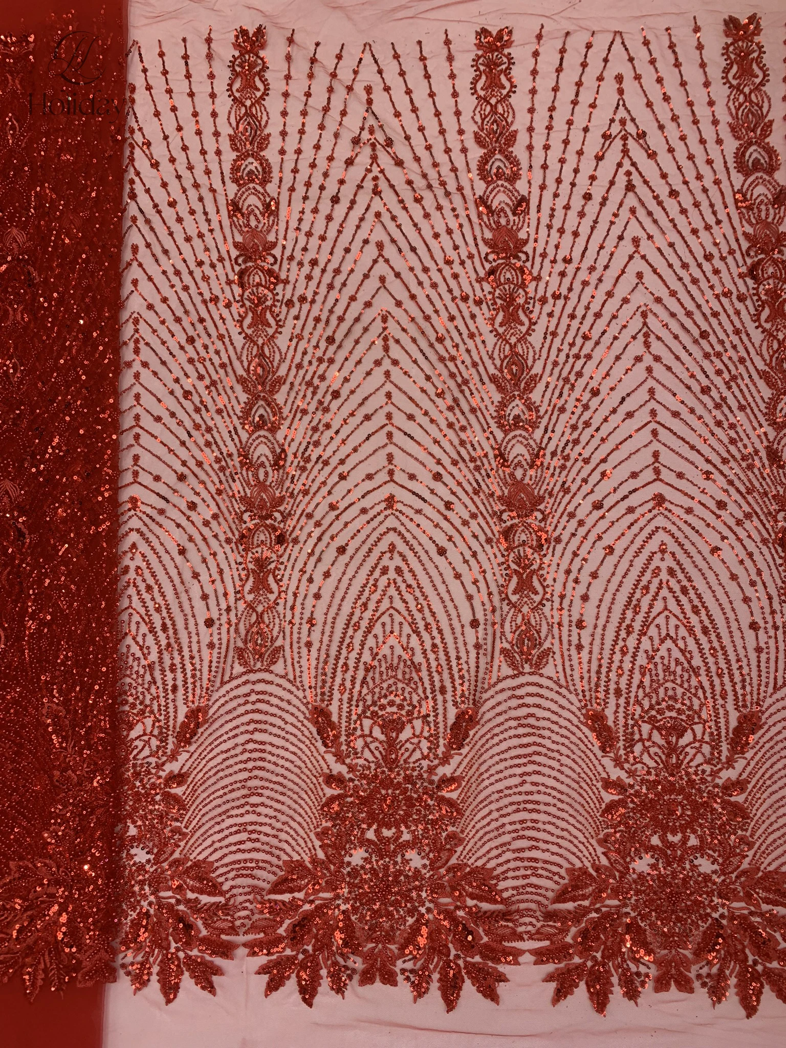 5Y/piece New Arrival! High - quality Beaded Sequin Fabric with Intricate Patterns for Fashion and Decor​