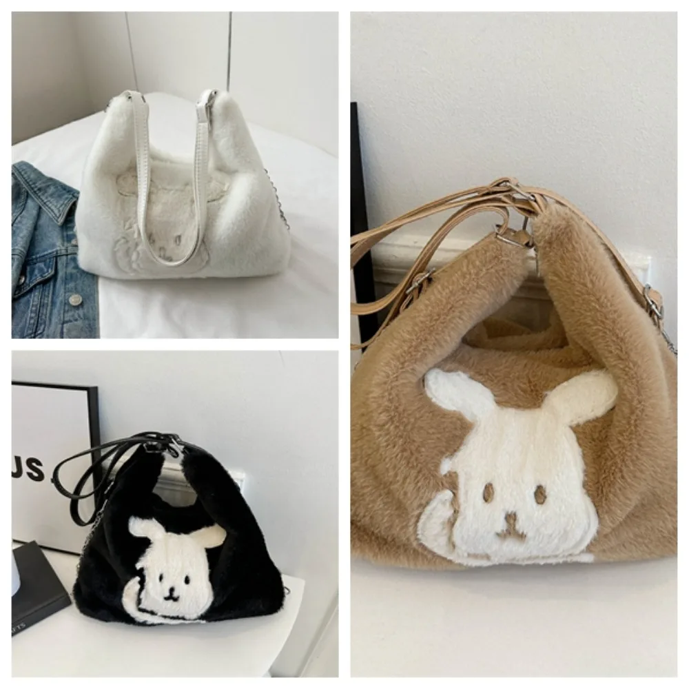 Shopping Bag Plush Plush Shoulder Bag Large Capacity Handbag Bear Tote Bag Cute Cartoon Tote Package Bag Women