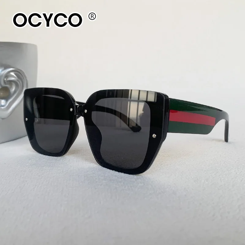 Trendy Quadratische Sonnenbrille Männer Frauen Designer Luxus Marke Große Rahmen Sonnenbrille UV400 Mode Vintage Brillen für Reisen – Detail 5