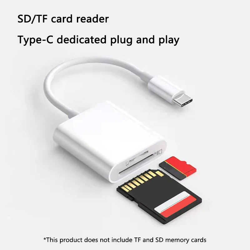2-in-1 OTG Type-C card reader SD TF Storage Card Adapter Suitable For Huawei Millet LaptopMultiple intelligent card Readers