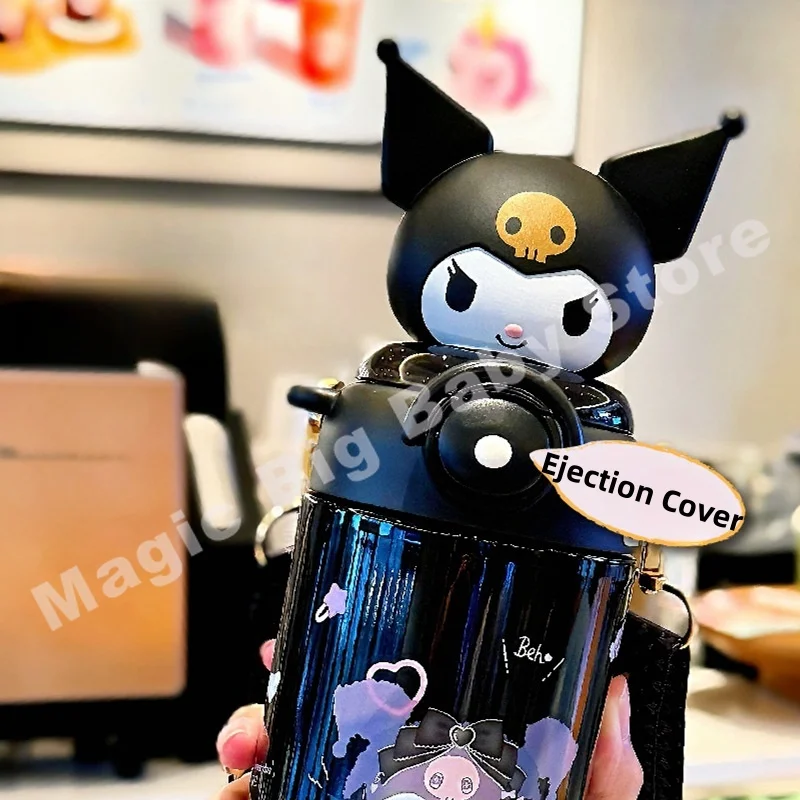 Hello Kitty Sanrio Kuromi детская чашка для воды с мультяшным рисунком большая емкость портативная чашка-термос из нержавеющей стали 316 детский подарок