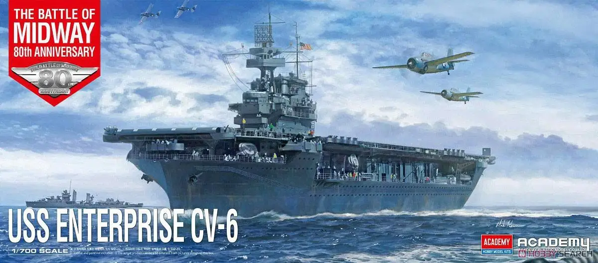 Academy Hobby 14409 1/700 USS Enterprise CV-6 Battle of Midway Plastic Model