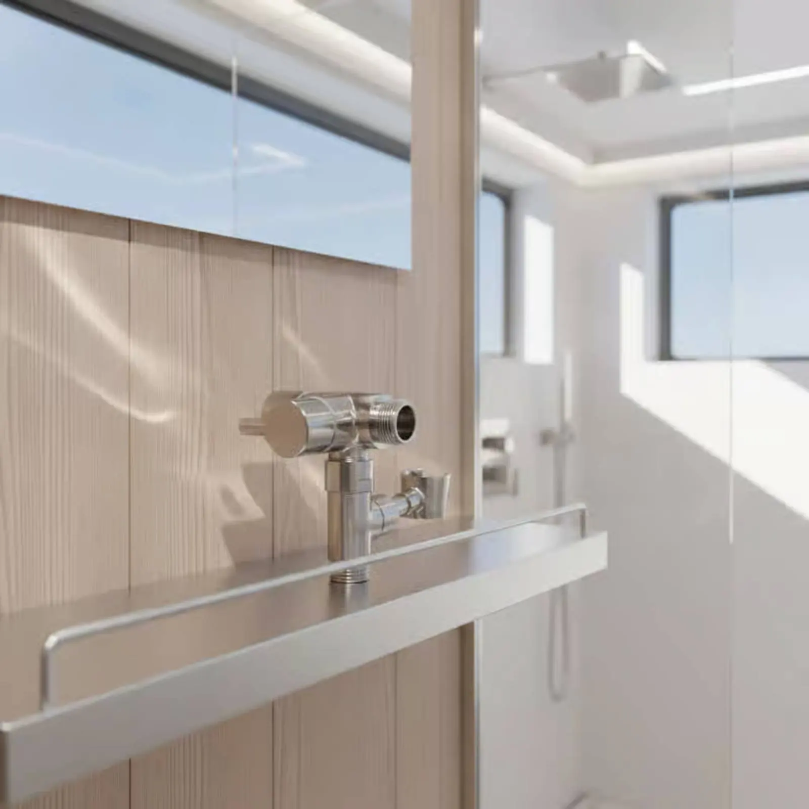 

T-Adapter Shower Control Rotatable Bracket Handheld Shower Diverter with Holder Easy Installation