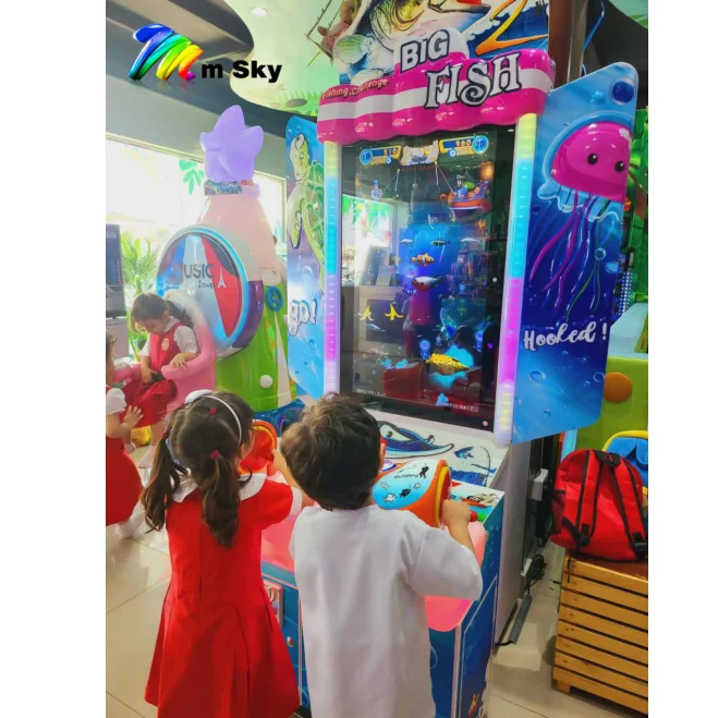 Redemption Coin operated Game Amusement Skill Fishing Kiddie wooden Arcade Game Machine with Ticket coin operated game for kids