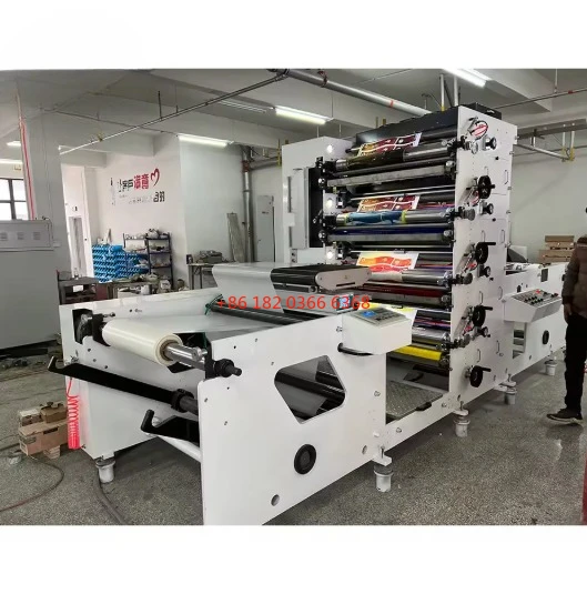 Customized CI Drum Flexo Printing Press For Flexible Packaging Film BOPP, CPP, PET And Laminated Material