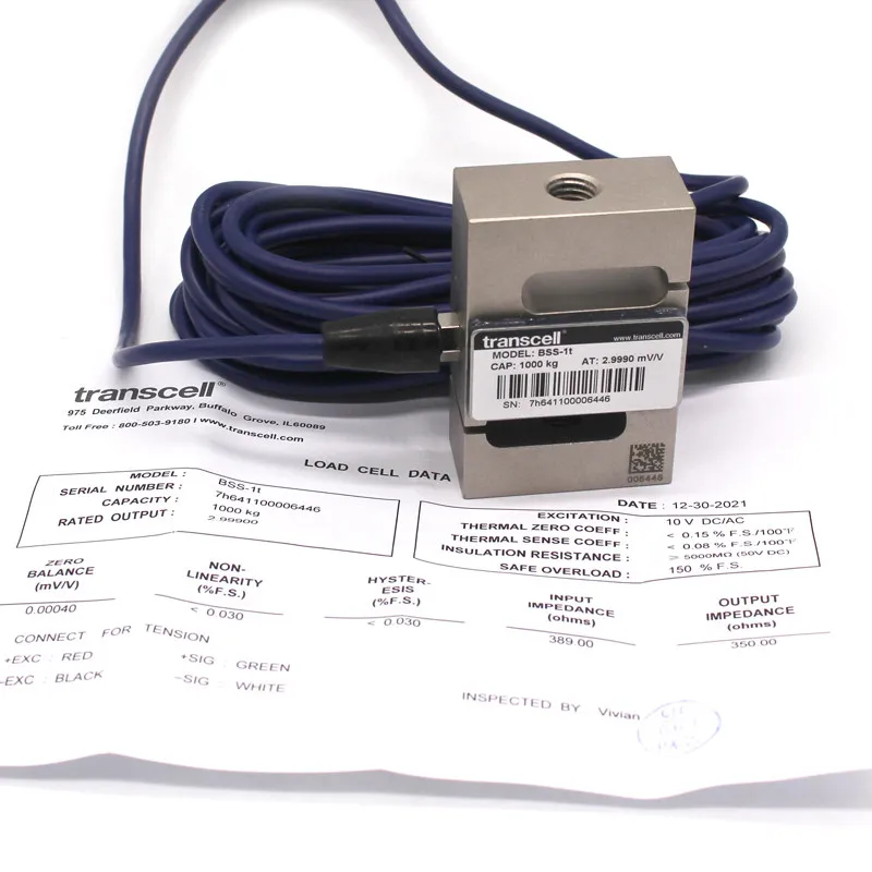 American Transcell Capacitive Load Sensor BSS100-750kg1-10tS High Precision
