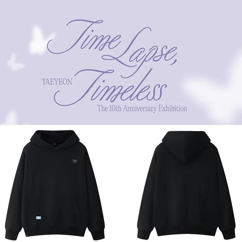 

Худи Girls' Generation Hyoyeon Concert TimeLapseTimel, оверсайз, из хлопка, с длинным рукавом, с принтом, для повседневной носки