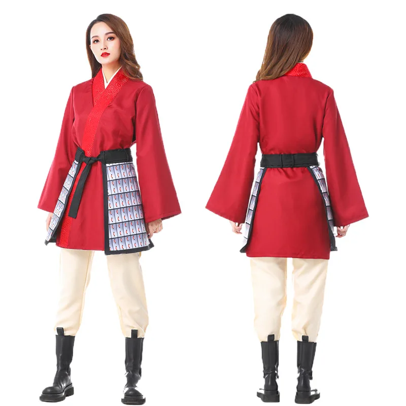 

Movie Hua Mulan Cosplay Costume Adult Women Hanfu Princess Dress Hanfu Chinese Heroine Dress Up Halloween Carnival Party Outfit