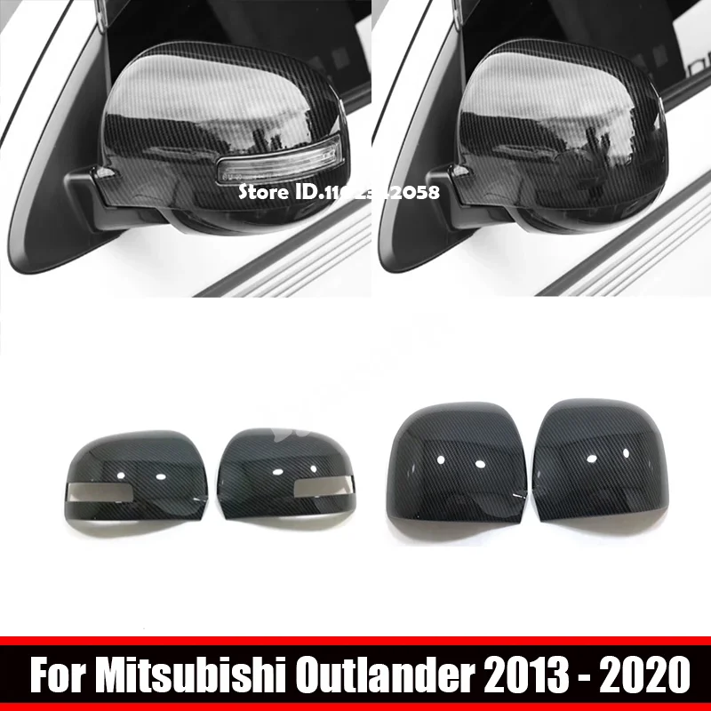 

For Mitsubishi Outlander 2016-2021 ABS Carbon Fiber Rearview Mirror Side Mirror Cover Exterior Door Mirror Trim Car styling
