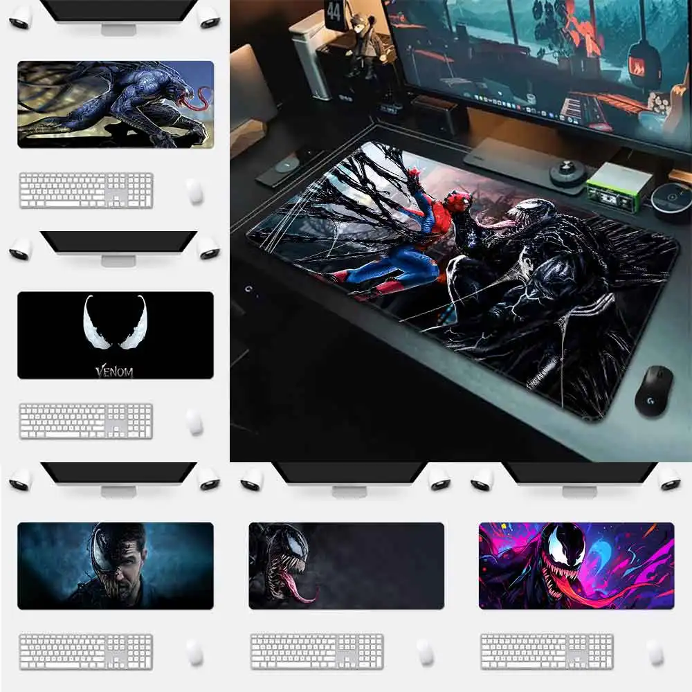 M-Marvel Movie Hero venoms Mousepad HD Printing Computer Gamers Locking Edge Non-slip Mouse Pad XXL90x40cm Keyboard PC Desk Pad