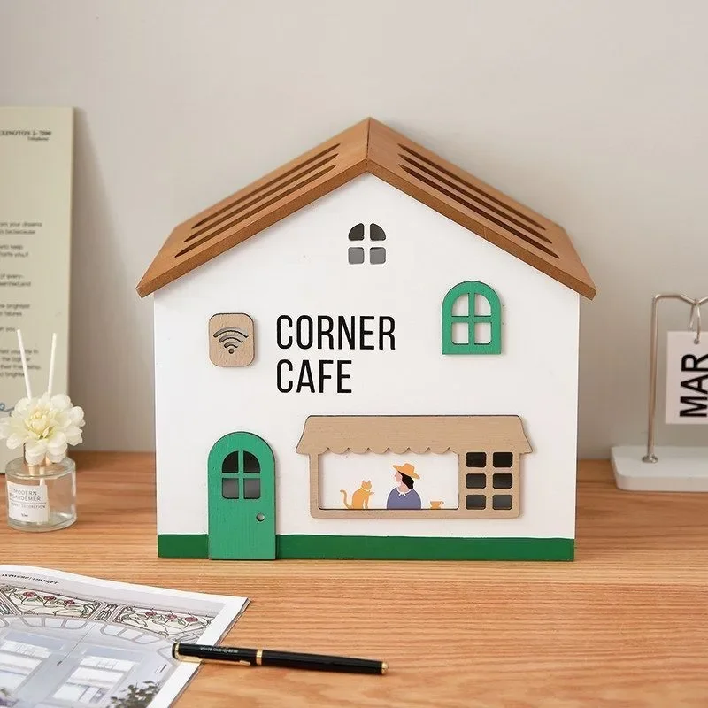 Wooden Router Storage Box Desktop Decoration Storage Rack Wireless WiFi Charging Cable Set-top Box Organizing Hidden Box ZJ30