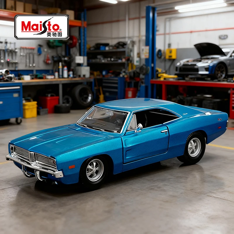 

Maisto 1:24 Dodge Charger R/T 1969, легкосплавный автомобиль, литье под давлением и игрушечный транспорт, модель автомобиля, миниатюрная масштабная модель автомобиля для детей