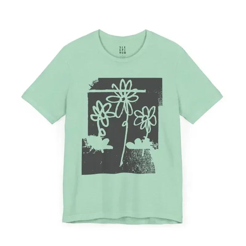 Summer Flowers Floral T Shirt Best Seller Trendy for Mom Friend Sister Her Mother Sunflower Abstract Botanical Daisy