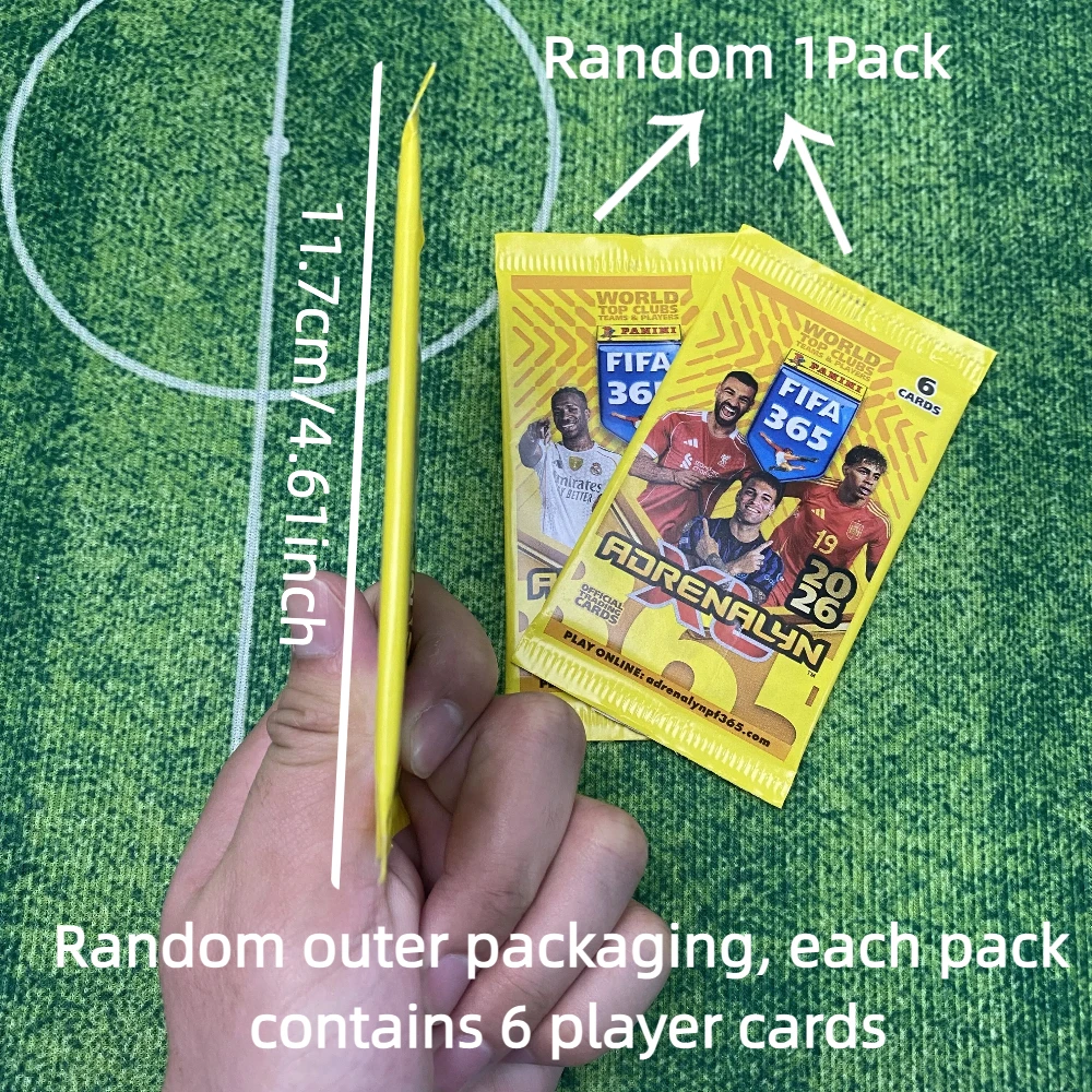 Official 2026 PANINI 365 Adrenalyn XL Single Pack 6 Cards 452 Full Series FANS POWER JEWEL Golden Four Rarity Collector Codes
